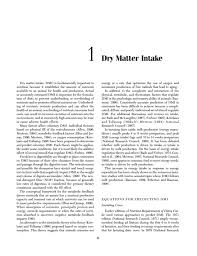 1 Dry Matter Intake Nutrient Requirements Of Dairy Cattle