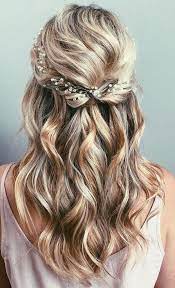 Prom Hoco Hair Wedding Updo Hairstyles Braid Styles For Long Or Medium Length Hair Easy Hai Half Up Wedding Hair Wedding Hair Head Piece Wedding Hair Down
