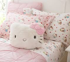 Hello kitty bedding duvet quilt cover bedding set twin full queen size pink gift. Hello Kitty Organic Sheet Set Pillowcases Pottery Barn Kids