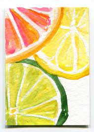 Check your colors first on a scrap piece of paper. Orange Lemon Lime Slices Watercolors Paintings Original Fruit Series Aceo Original Art Card Original Watercolor Of Citrus Fruit Lemon Watercolor Paintings Easy Painting Art Projects Painting