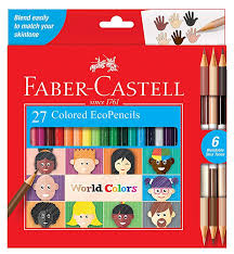 Amazon Com Faber Castell World Colors Ecopencils 27 Count Diverse Skin Tone Colored Pencils For Kids Skin Tone Colored Pencils Colors For Skin Tone Faber