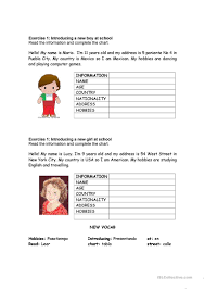 giving personal information english esl worksheets