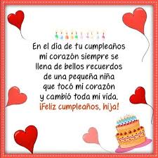 Deseos de feliz cumpleaños para mi hija. Felicitaciones De Cumpleanos Para Una Hija