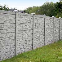 Simulated Stone Vinyl Fencing Rock Fence Concrete Fence Panels Concrete Fence