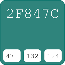 celadon green 2f847c hex color code schemes paints