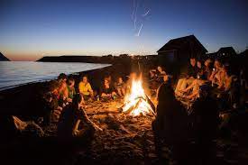 Beach Bonfire In Newfoundland Beach Bonfire Bonfire Beach