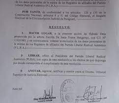 Innovadora forma de organización electoral del candidato angel marquez, que participa como candidato a concejal en la opción 6 de la lista 2 del plra. Pese A Orden Judicial Plra No Borra De Su Padron A La Afiliada Colorada Zunilda De Jesus Frutos Anr