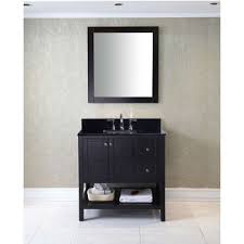 Black characterizes luxury, class, supremacy and can give a hint of depth and mystery to your bathroom. Bathroom Vanities 36 Winterfell Single Sink Bathroom Vanity Set In Multiple Finishes With Italian Carrara Marble Or Black Galaxy Granite Top By Virtu Usa Kitchensource Com