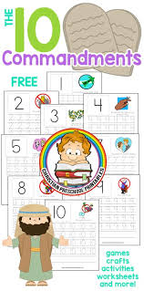 Moses brought the ten commandments down from mt. Ten Commandment Worksheets Christian Preschool Printables