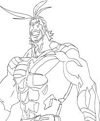 Boku no hero academia manga. Printable All Might Coloring Pages Anime Coloring Pages