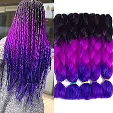 Source high quality products in hundreds of categories wholesale direct from china. Losmoeer 24inch Ombre Kanekalon Synthetic Jumbo Braid Twist Hair Extensions 5pcs Lot Jumbo Box Braiding Hair For A Full Head 3 Tone Black Purple Violet Buy Online In Brunei At Brunei Desertcart Com Productid 48375545