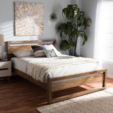 The modrest opal modern low profile black oak and gray leatherette platform bed is well crafted featuring a black oak veneer finish wide frame. Clean And Simple Details Define This Platform Bed This Bed Offers A Minimalist Design With Solid Construc Platform Bed Designs Modern Bed Frame Minimalist Bed