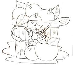 Omalovanka Coloriage Automne Pommes Dessin Coloriage