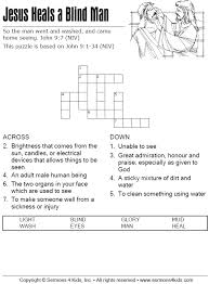 The really big book of bible story coloring pages • 231. Jesus Heals A Blind Man Crucigrama Sermons4kids