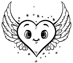 The winged heart is a symbol of the universal sufism movement and it generally symbolizes ascension. Cute Heart With Wings Coloring Page Free Printable Coloring Pages For Kids