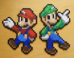 Mario And Luigi Superstar Saga Bead Sprites Perler Bead Mario Bead Sprite Mario And Luigi