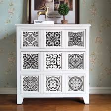 Schwarz Weiss Muster Fliesenaufkleber Selbstklebend Stickerfliesen Fur Bad Kuche Schlafzimmer Perekraska Mebeli Stoliki Svoimi Rukami Mebelnyj Dekor