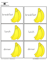 Banana Pocket Chart Graphing Breakfast Lunch Or Dinner