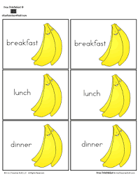 banana pocket chart graphing breakfast lunch or dinner