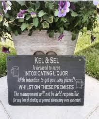 Personalised Slate For Your Home Bar Man Cave Garden Sign Etsy Garden Signs Home Bar Signs Home Bar