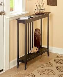 Slim Space Saver Accent Table Wooden Narrow Hallway Entry Sofa Storage Black White Red Space Saving Table Small Room Design Accent Table