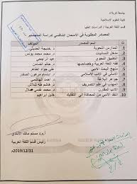 المواد الدراسية الخاصة بالامتحان التنافسي لدراسة الماجستير لغة القرآن و ادآبها للعام الدراسي 2020 2021