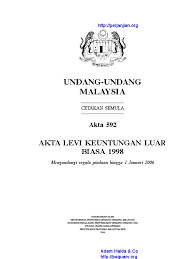 Akta 592 Akta Levi Keuntungan Luar Biasa 1998