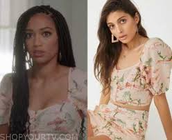 All 16 episodes of the second season of april blair's popular cw sports drama premiered on the streamer this morning. All American Season 3 Episode 1 Olivia S Pink Safari Puffed Sleeve Crop Top Shop Your Tv