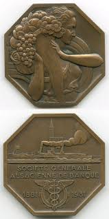 Pierre Turin Fortuna Societe Generale Alsacienne De Banque 1881 1931 Bronze 7 1 7 1 Cm Piece D Art Bijoux Maroc Design Art Deco