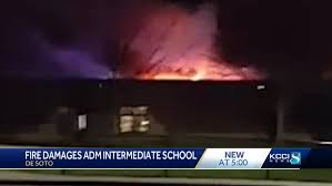Clean-up underway at De Soto school after fire Tuesday night
