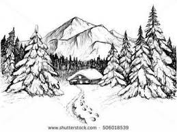 15 Ideen Haus Illustrations Zeichnen Einfach Forest Sketch Mountain Drawing Mountain Sketch