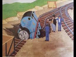 In an abnormal or malfunctioning condition, as in her political campaign has been off the rails for months. Thomas And Gordon Off The Rails Youtube