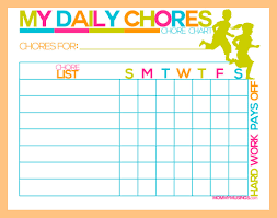 11 Chore Charts For Kids Resume Pdf