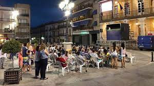 See its history for attribution. El Centro Historico De Morata De Tajuna Peatonalizado Las Noches De Verano