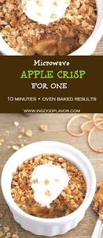 Microwave Apple Crisp For One Microwave Apple Crisps Mug Recipes Microwave Mug Recipes