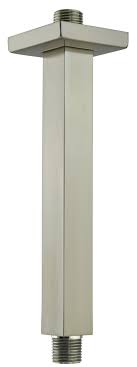 This shower arm extension allowed me angle the shower head in a more downward direction (see photo). Aquaiaw Shower Arm And Flange 8 Inch Solid Brass Square Pvd Brushed Nickel Both 1 2 Npt Shower Extension Straight Shower Arm Extension Ceiling Shower Head Extension Arm Rain Shower Head Arm Buy