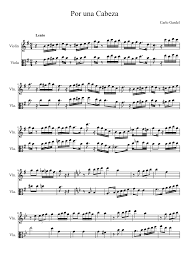 Скачай carlos gardel por una cabeza (1956) и destiny quartet por una cabeza (2019). Tango Por Una Cabeza Violin Viola Sheet Music For Violin Viola String Duet Musescore Com