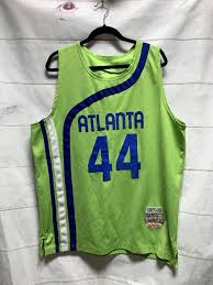 Sale, price reduced from $110.00 to $84.99. Neon Green Nba Atlanta Hawks Throwback Basketball Jersey 44 Pistol Boardwalk Vintage