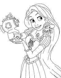Tools for rapunzel color pages can use crayons or other tools. Disney Rapunzel Coloring Pages Novocom Top
