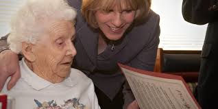 Jamestown Native Celebrates Her 100th Birthday with Senator Cathy Young