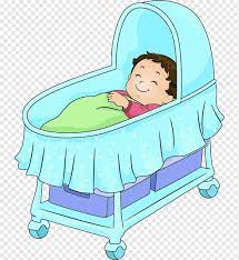Ilustracion Infantil De Dibujos Animados De Cama Un Bebe En Un Cochecito Tarjeta De Anuncio De Bebe Mueble Nino Png Pngwing
