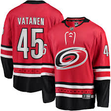 Sami vatanen is on the move. Mens Fanatics Branded Sami Vatanen Red Carolina Hurricanes Breakaway Home Player Jersey