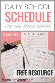 Daily Home School Schedule Sheet Set The Timer Milk Allergy Mom School Schedule School Schedule Printable Homeschool Schedule