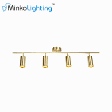 Manufacturers Of Kitchen Gold Color 3 Light Linear Wall Mounted Track Lighting Fixture