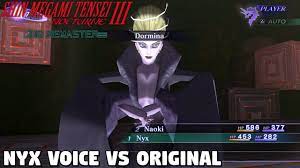 Shin Megami Tensei 3 Nocturne HD Remaster - Nyx Voice vs Original - YouTube
