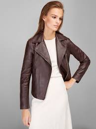 Burgundy Nappa Biker Jacket Autunno Inverno Autunno Inverno