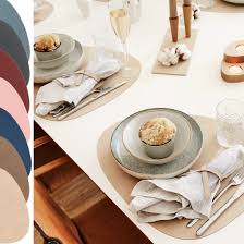 edle platz sets tablemat aus recyceltem leder wasserabweisend abriebfest restauranttische platzset glasuntersetzer