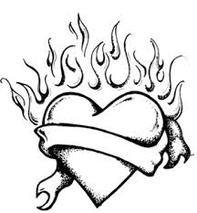 14 count, 8 5/8 inches wide x 8 5/8 inches high 16 count, 7 5/8 inches. Heart With Flames Coloring Pages Of Hearts With Flames Abuv Cliparts Clipartix