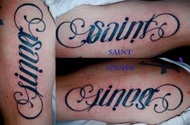 Located on s.college & shug jordan off. Saint Sinner Ambigram By Hotwheeler On Deviantart Ambigram Tattoo Word Tattoos Tattoo Lettering