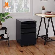 For a traditional look, opt for an executive desk with large file drawers and cabinets on either side. China 5 Wheels Mobile Pedestal 3 Drawer File Cabinet On Wheels Metal Filing Cabinet With Lock Locking File Cabinets Under Desk With Mobile Pedestal China Mobile File Cabinet Filing Cabinets